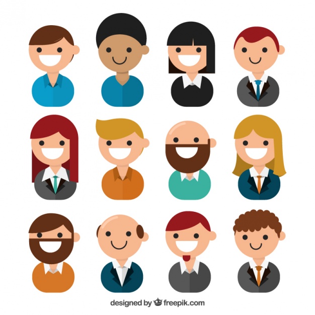 626x626 Nice Avatars Business People Vector Free Download