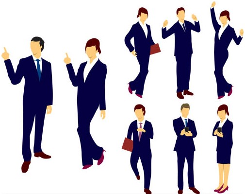 505x399 Business Color People Set Vector Free Download