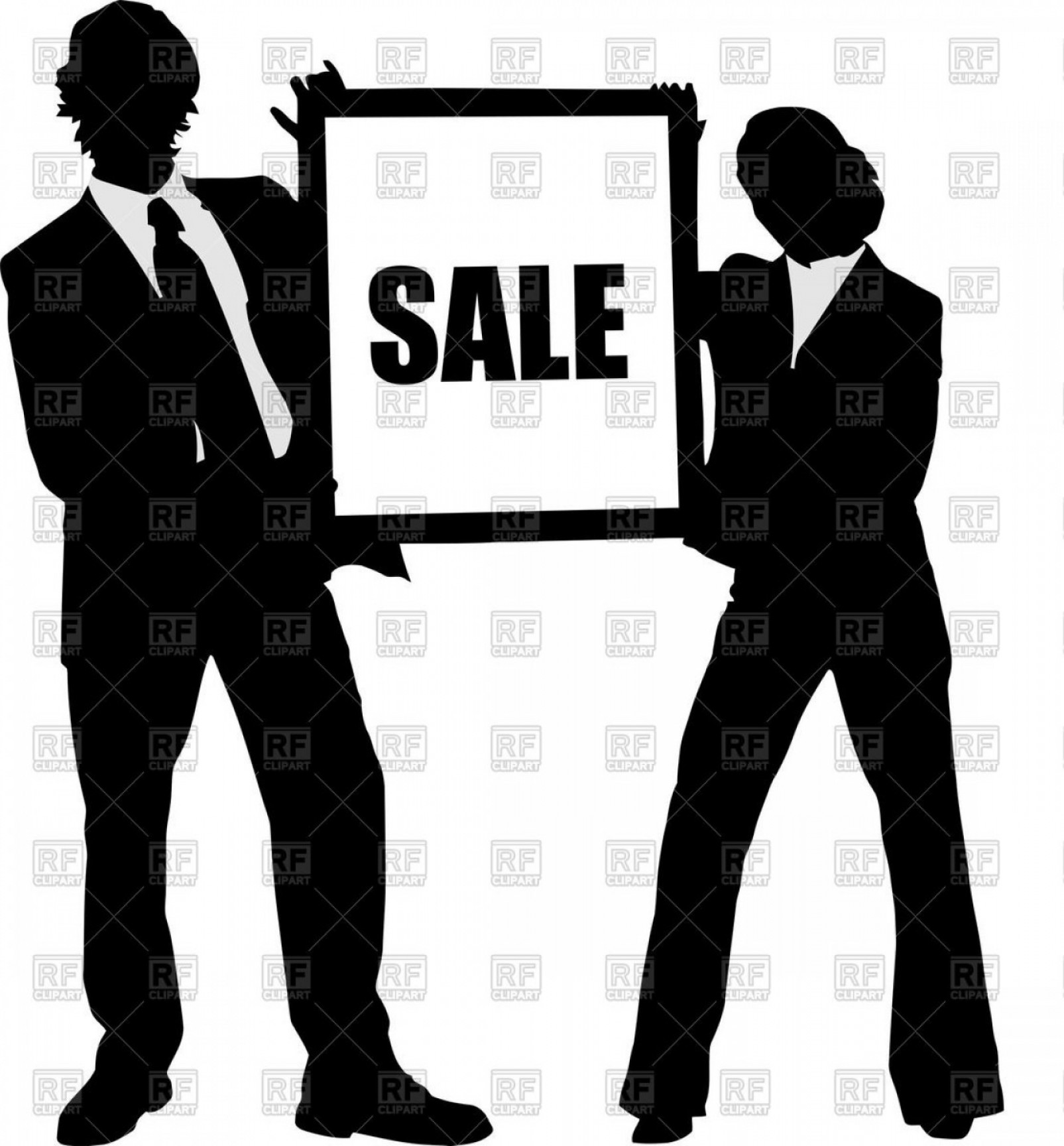 1605x1728 Man And Woman Silhouettes In Business Suits Vector Clipart