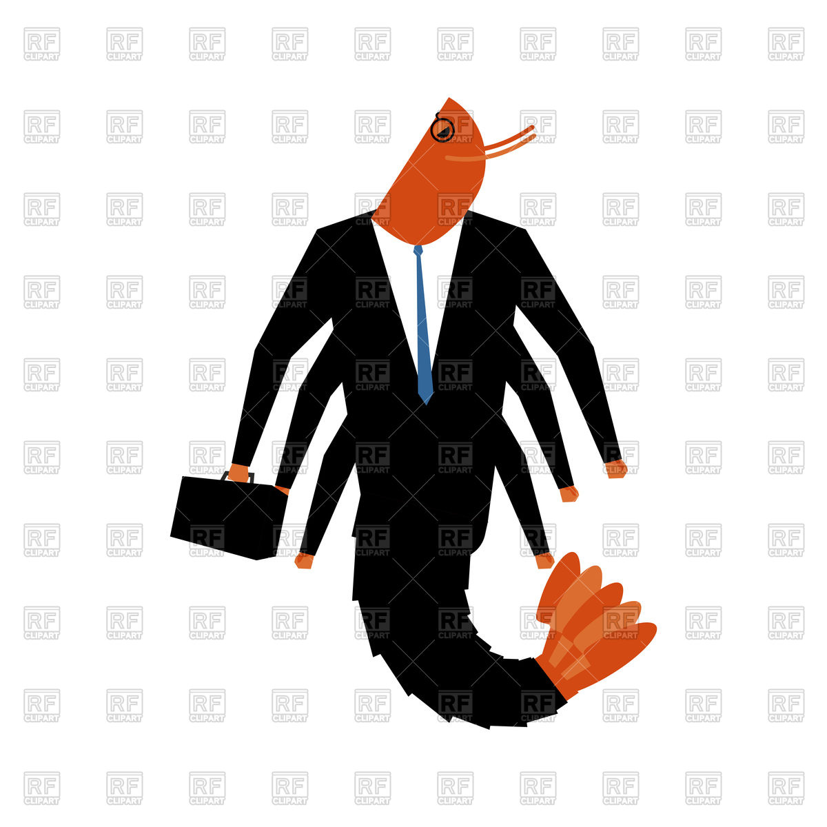 1200x1200 Office Plankton Marine Animal In Business Suit Vector Image