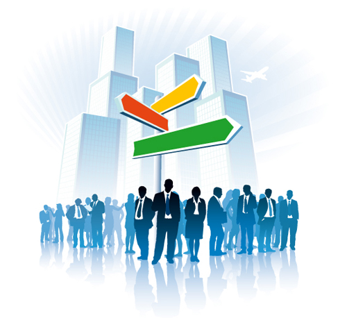 500x458 Elements Of Business Team Vector Set Free Download