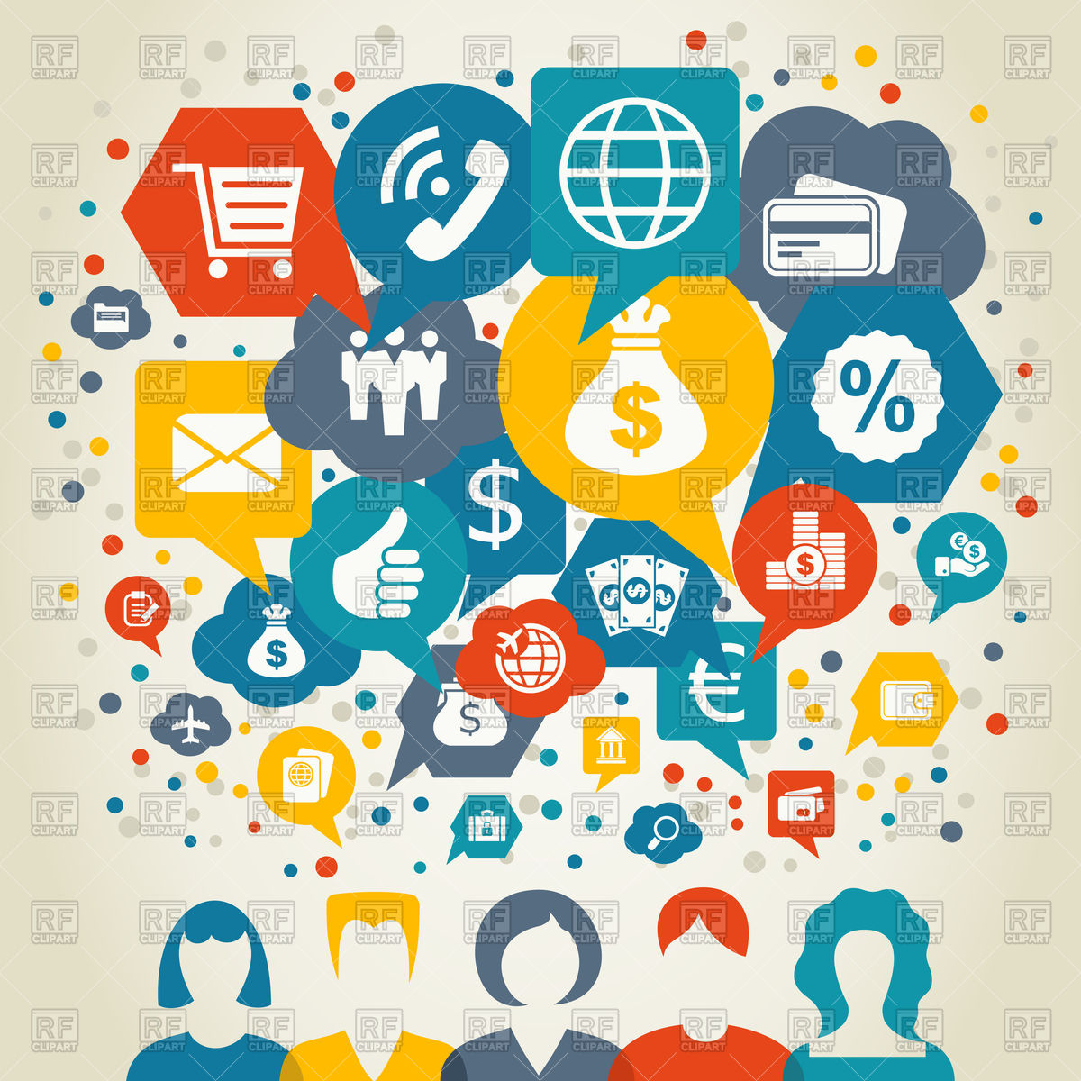 1200x1200 People Think Of Business Vector Image Of Business, Finance