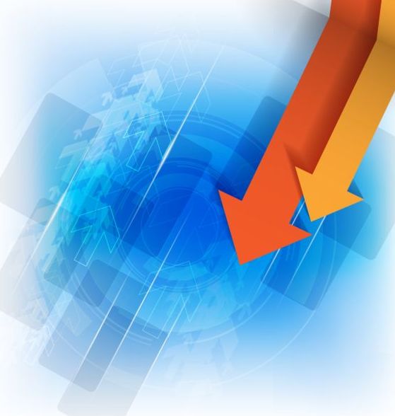 559x588 Blue Business Background With Arrow Vector Free Download