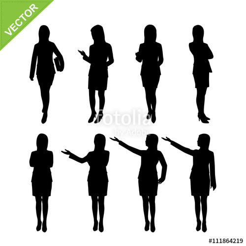 500x500 Business Woman Silhouette Vector Stock Image And Royalty Free