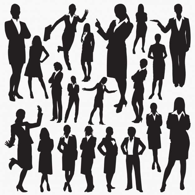 626x626 Business Woman Silhouettes Vector Premium Download