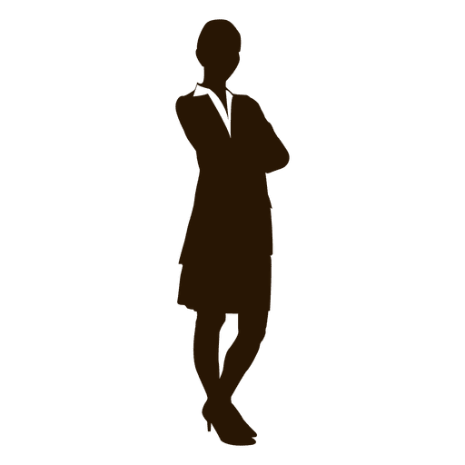 512x512 Cross Arms Businesswoman Silhouette