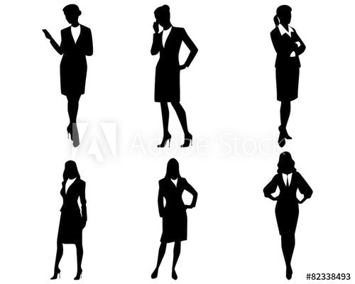 500x400 Four Businesswoman Silhouettes