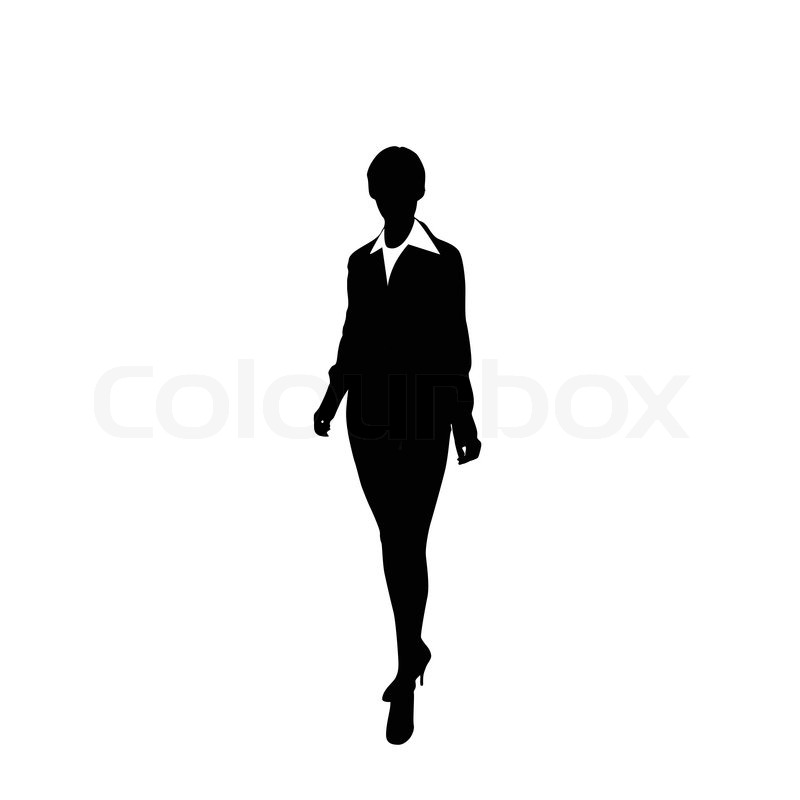 800x800 Vector Business Woman Black Silhouette Stock Vector Colourbox