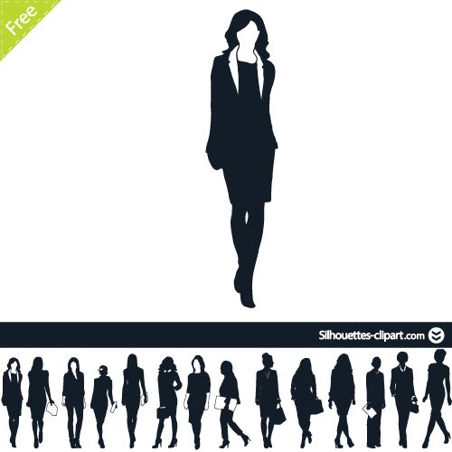 500x500 Business Woman Silhouette Silhouettes Business Women