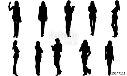 500x300 Business Woman Silhouette Corporate Female In Suit Vector
