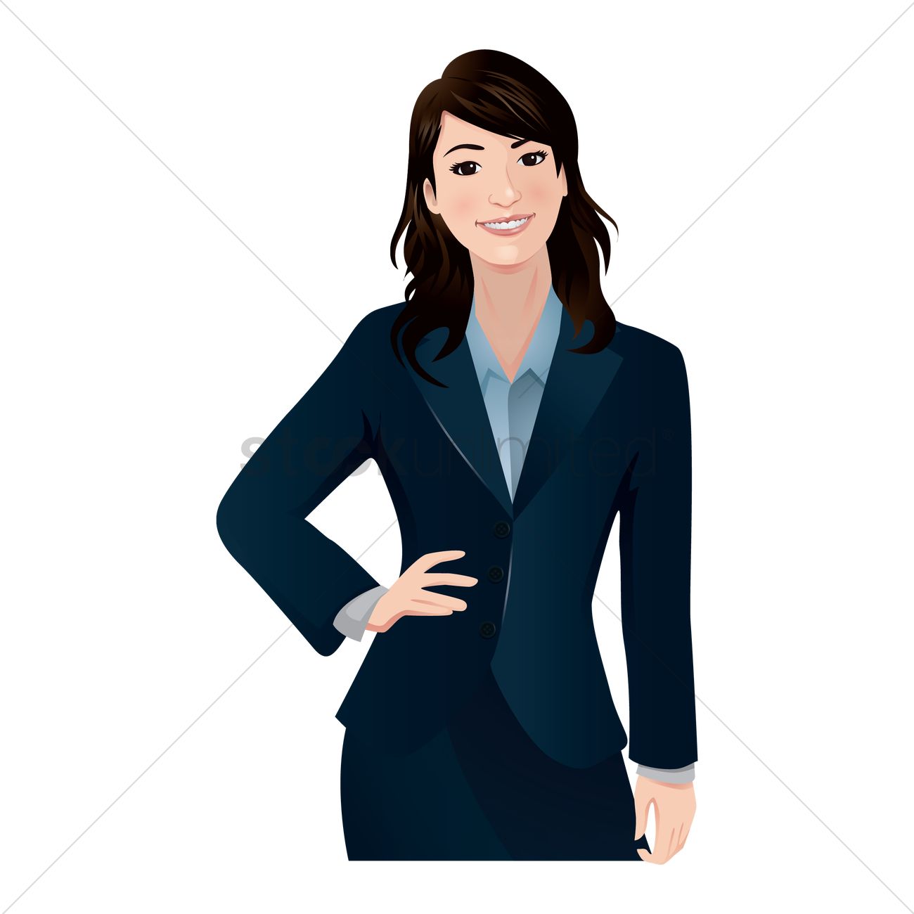 1300x1300 Businesswoman Vector Image