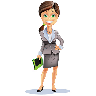 331x331 Businesswoman Vector Image