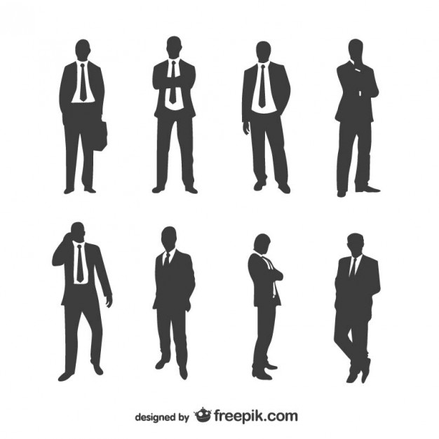 626x626 Businessmen Silhouettes Collection Vector Free Download