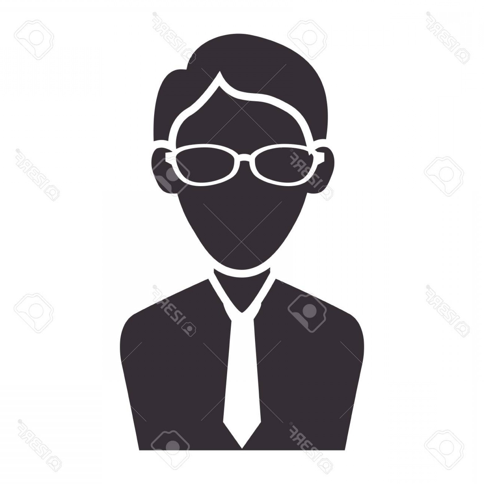 1560x1560 Photostock Vector Avatar Man Wearing Suit And Tie Businessman