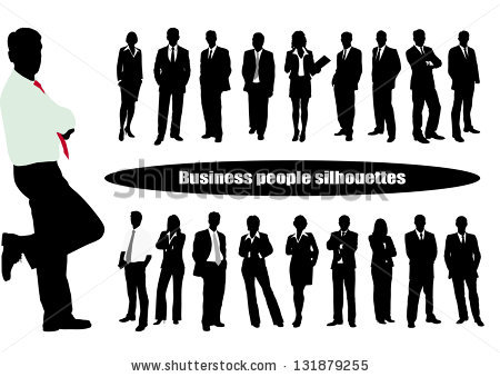 450x339 Business Man And Woman Silhouette Vector