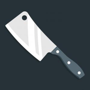 300x300 Meat Clever And Butcher Knife Vector Createmepink