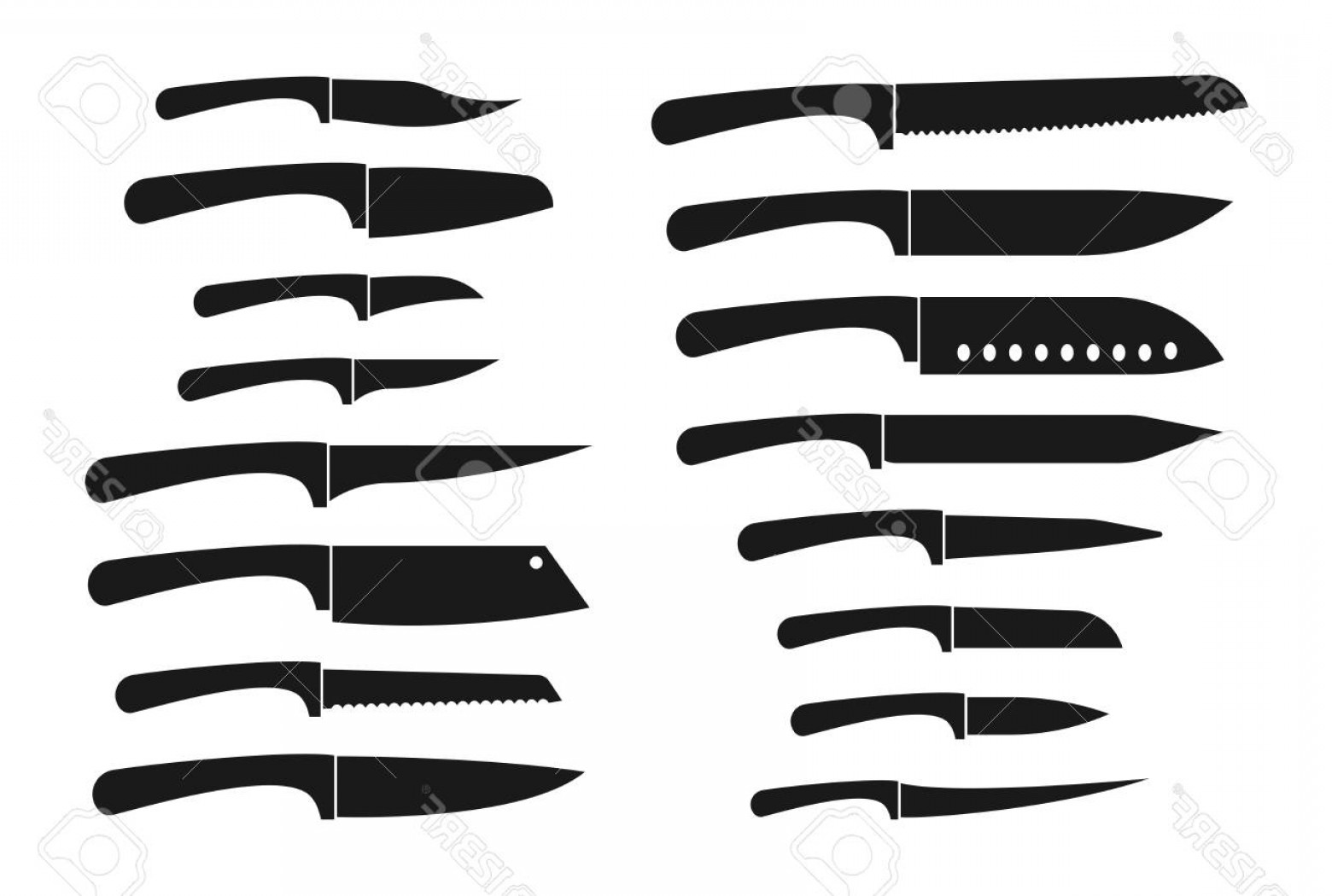 Butcher Knife Vector At Vectorified.com 