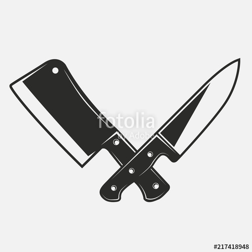Kitchen Knives Vector Butcher Meat Knife Set Chef Cutting With Kitchen  Drawknife Or Cleaver And Sharp Knifepoint Illustration Seamless Pattern  Background Stock Illustration - Download Image Now - iStock