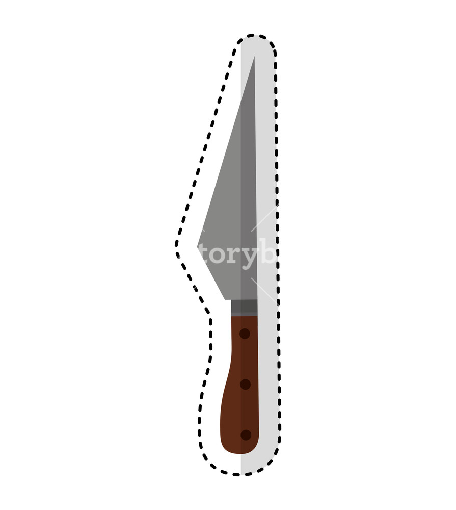 895x1000 Butcher Knife Isolated Icon Vector Illustration Design Royalty