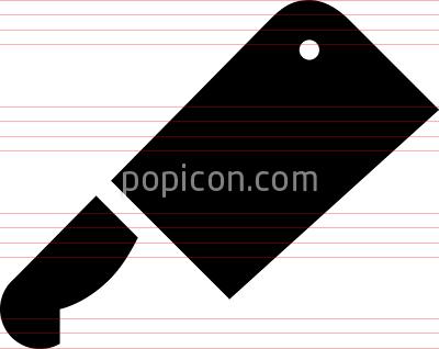 400x318 Butcher Knife Vector Icon