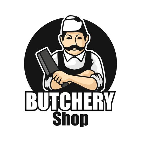 490x490 Butcher Logo Isolated On White Background