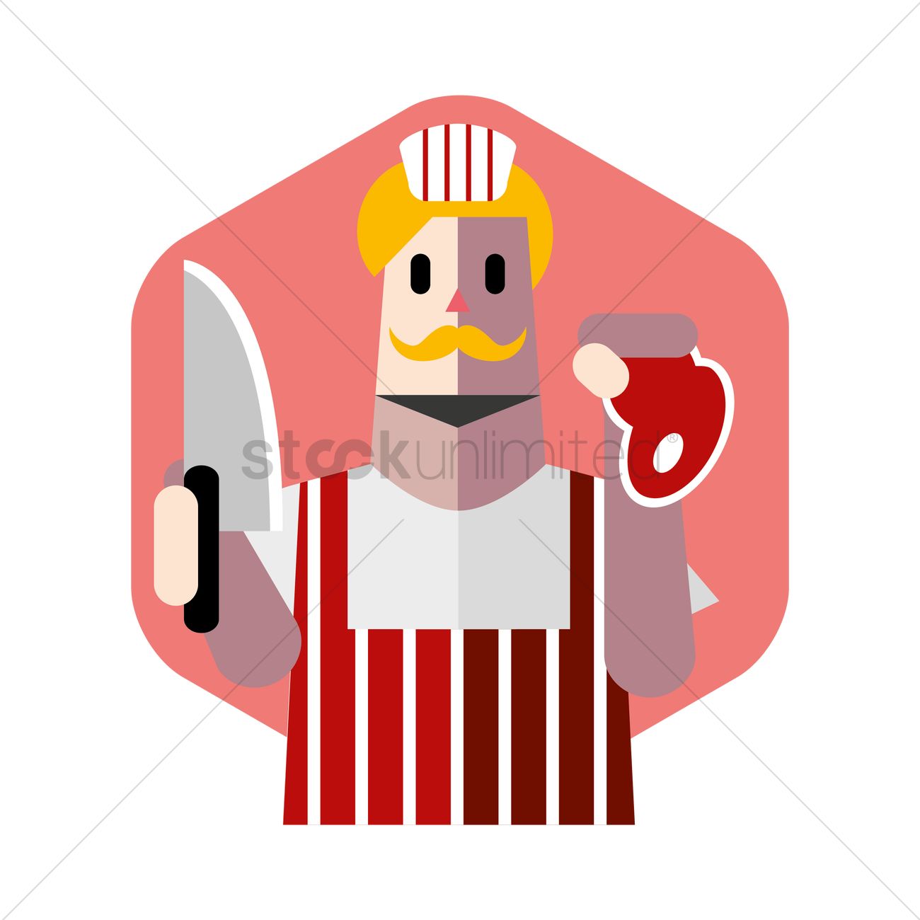 Butcher Vector Image 1300x1300 Butcher Vector Image