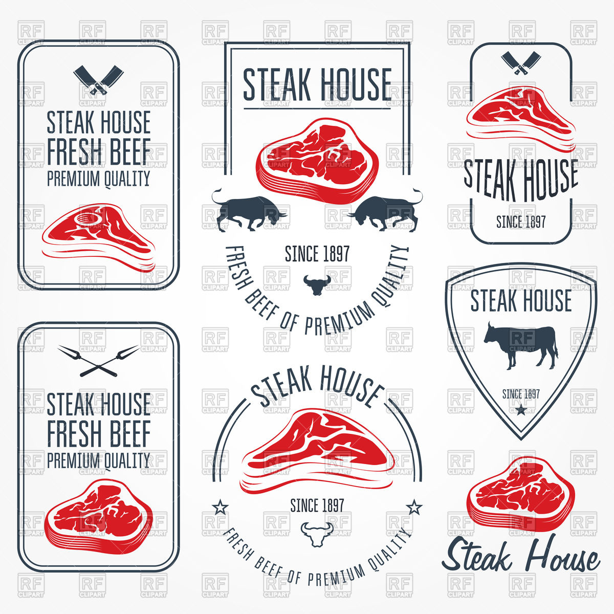 Steak House And Butchery Labels And Emblems 1200x1200 Steak House And Butchery Labels And Emblems