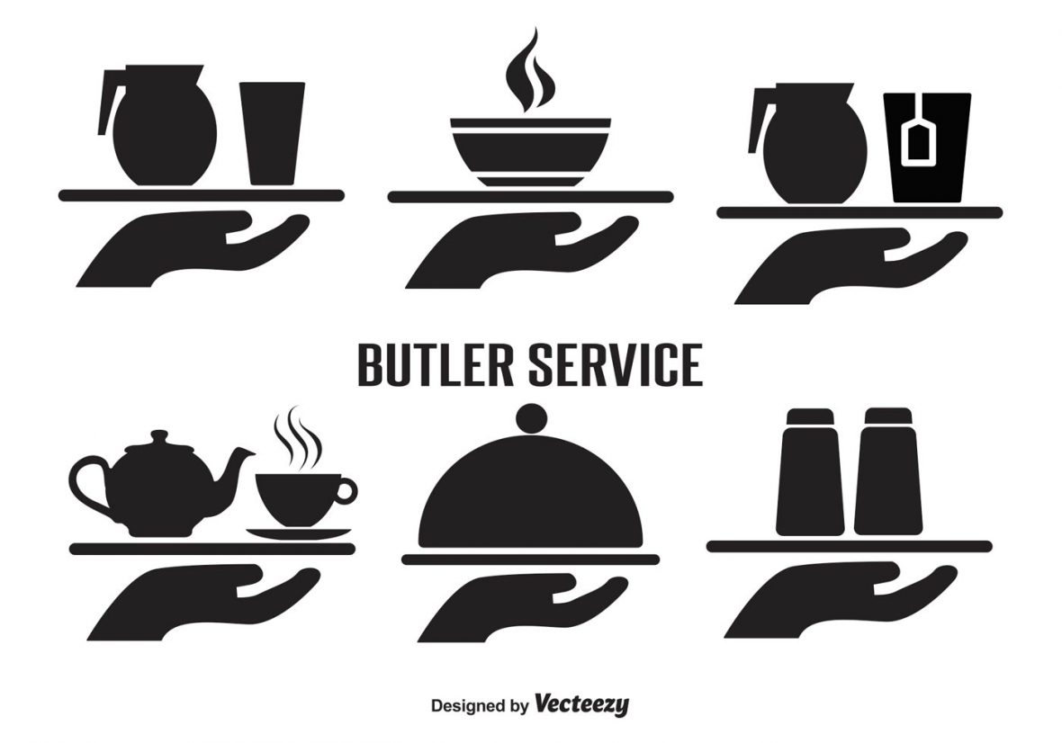 1180x826 Butler Service Vector Icon Set