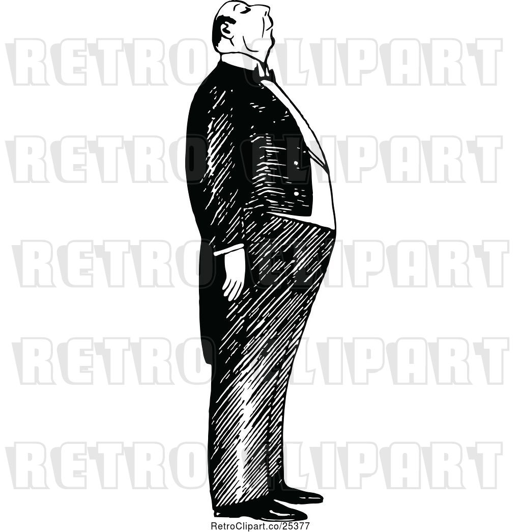 1024x1044 Vector Clip Art Of Retro Snobbish Butler