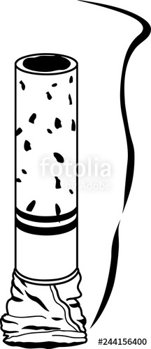 216x500 Cigarette Butt Vector Illustration Stock Image And Royalty Free