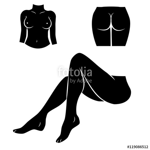 500x500 Legs, Breast And Butt Vector Icon Stock Image And Royalty Free