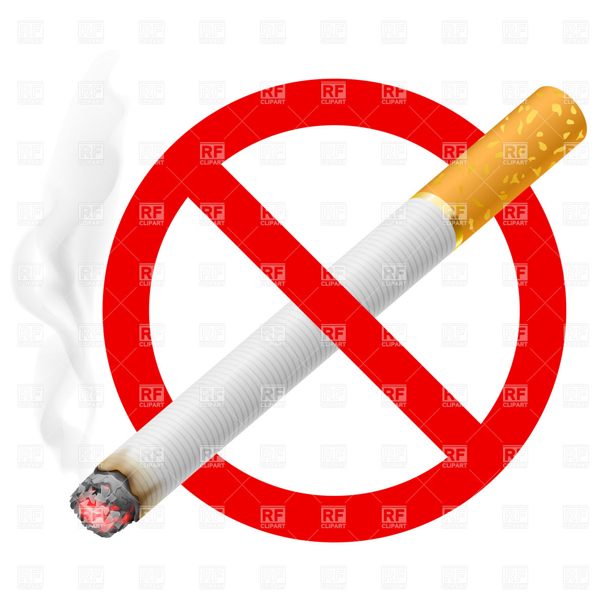 1200x1200 No Smoking Sign With Burning Cigarette Butt Vector Image Of Signs