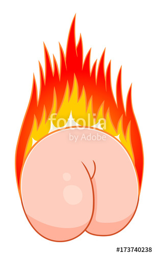 304x500 Burning Butt Stock Image And Royalty Free Vector On Fotolia