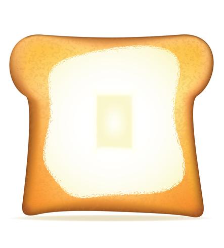 443x490 Toast With Butter Vector Illustration