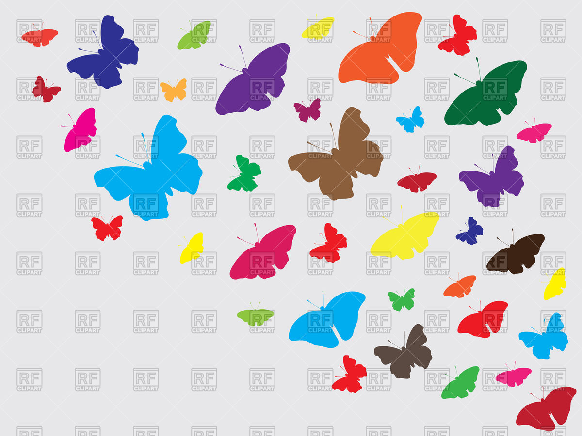1200x900 Beautiful Butterflies Flying Around Background Vector Image