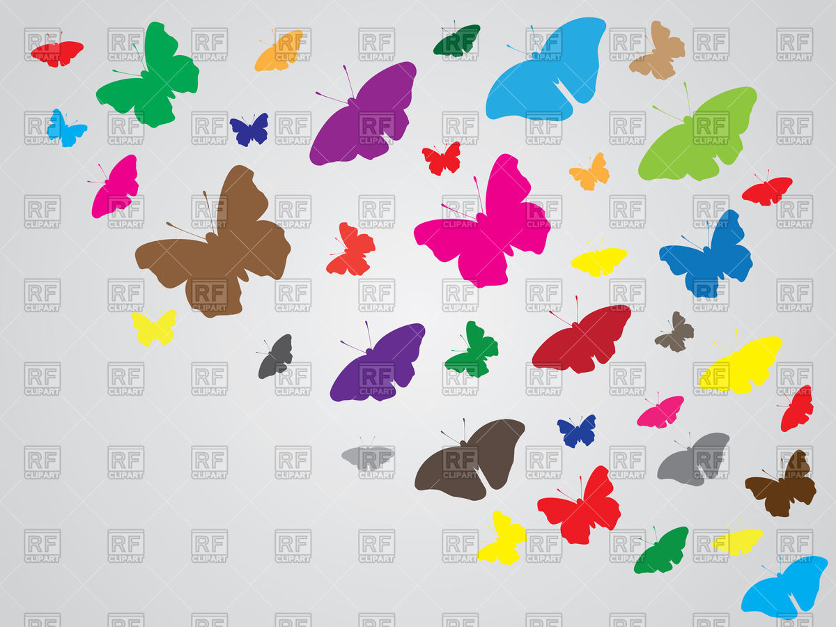 1200x900 Simple Abstract Colored Butterfly Background Vector Image
