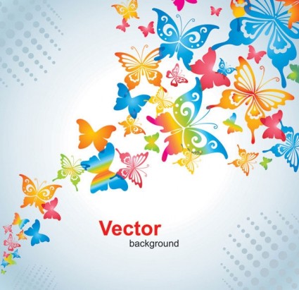 425x411 Beautiful Ornate Butterfly Background Vector Free Download