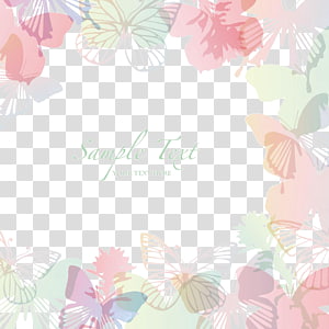 300x300 Flowers And Butterflies Borders Vector Transparent Background Png