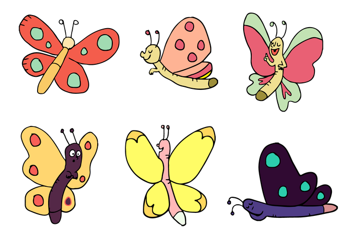 700x490 Cartoon Butterfly Free Vector Art