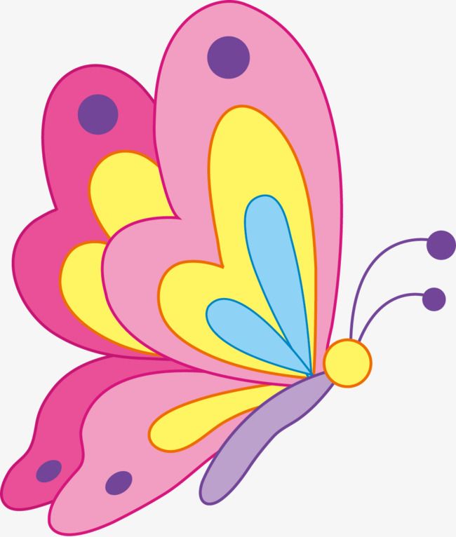 650x766 Vector Cartoon Butterfly, Cartoon Vector, Butterfly Vector