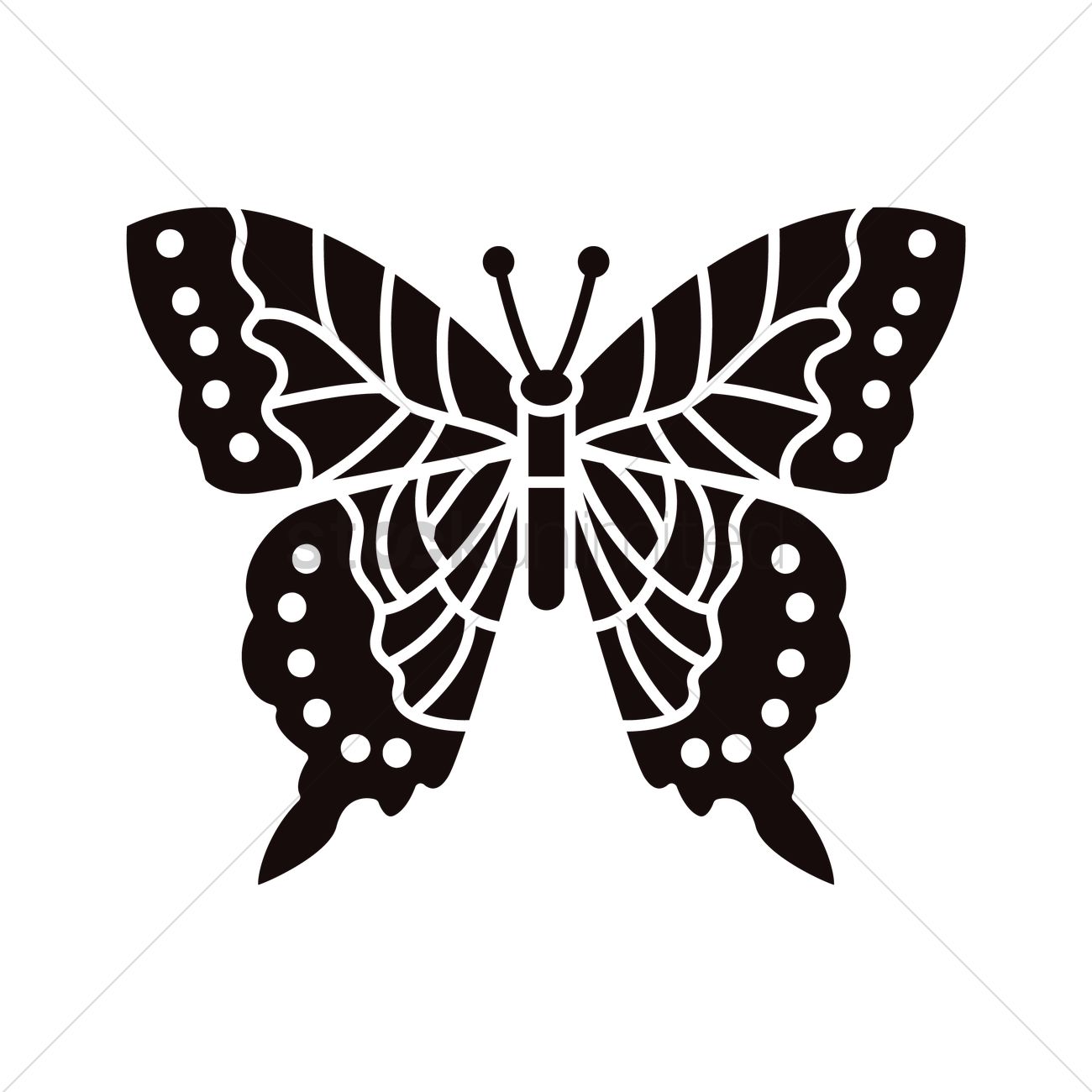 1300x1300 Butterfly Icon Vector Image