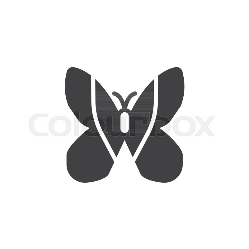 800x800 Butterfly Icon Vector, Filled Flat Stock Vector Colourbox
