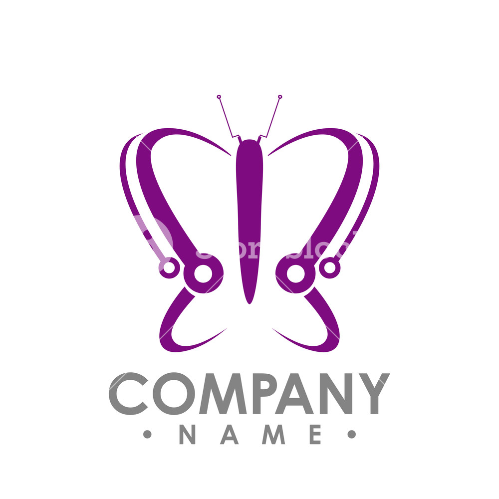 1000x1000 Butterfly Icon Vector In Modern Flat Style For Web, Graphic