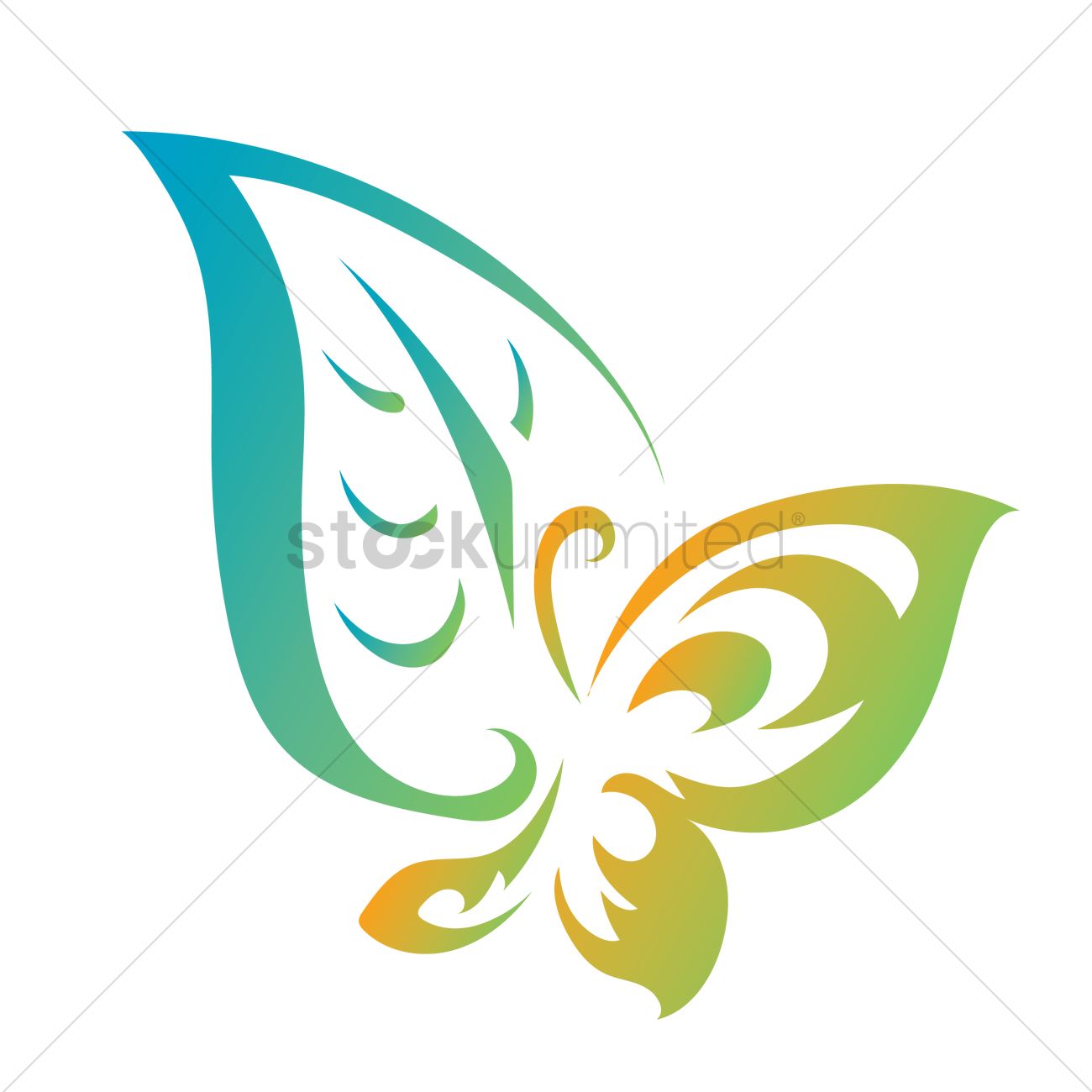1300x1300 Abstract Butterfly Icon Vector Image