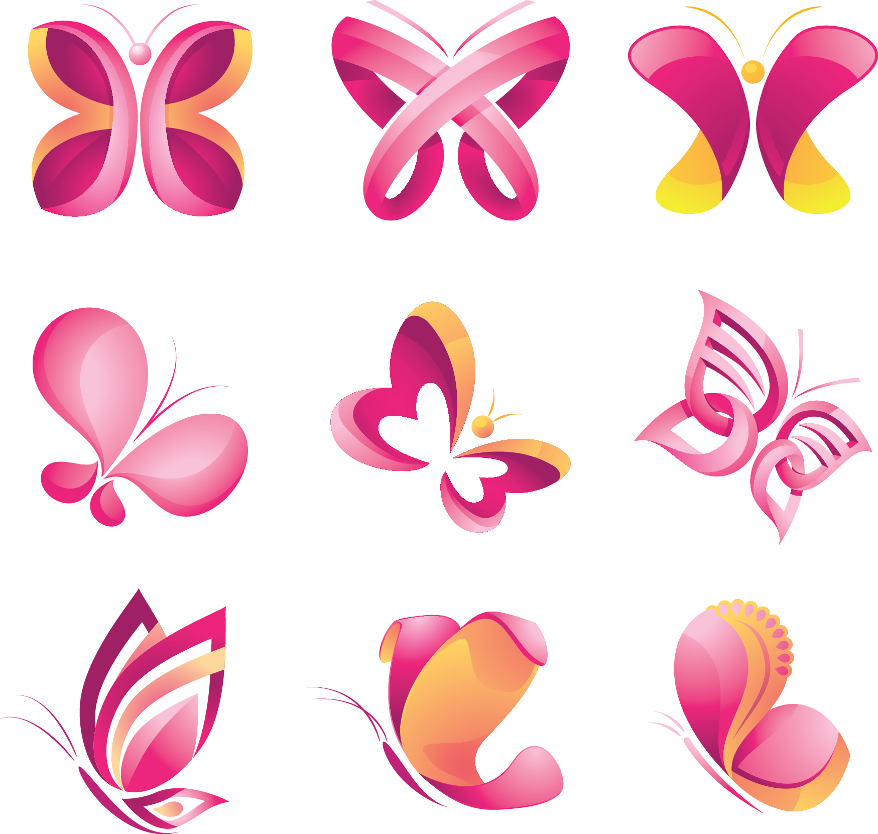 1749x1661 Butterfly Vector Icon Template Clipart Free Download