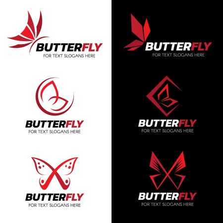 Red Butterfly Logo Vector Set Art Design Royalty Free Vector Graphics 450x450 Red Butterfly Logo Vector Set Art Design Royalty Free Vector Graphics