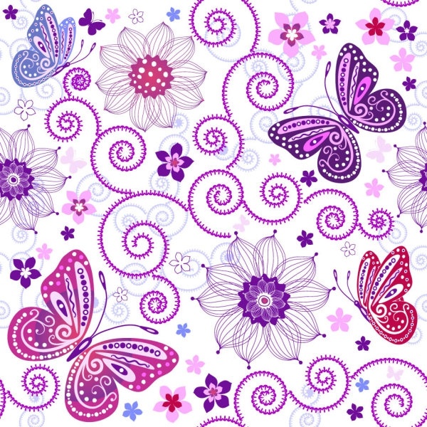 600x600 Butterfly Pattern Background Vector Free Vector In Encapsulated