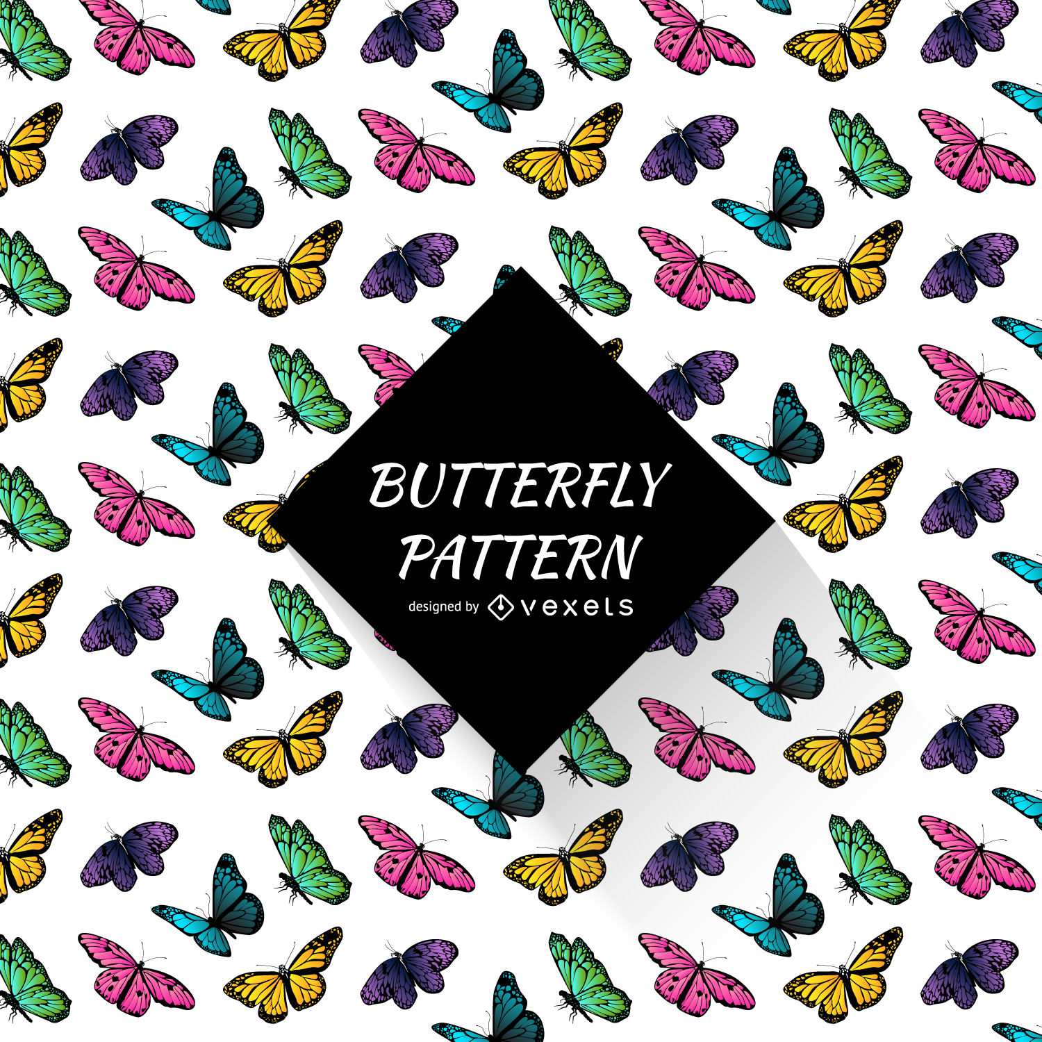 1500x1500 Colorful Butterfly Pattern