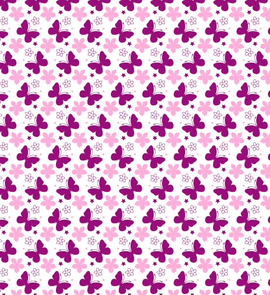 550x600 Free Beautiful Summer Seamless Butterfly Vector Pattern