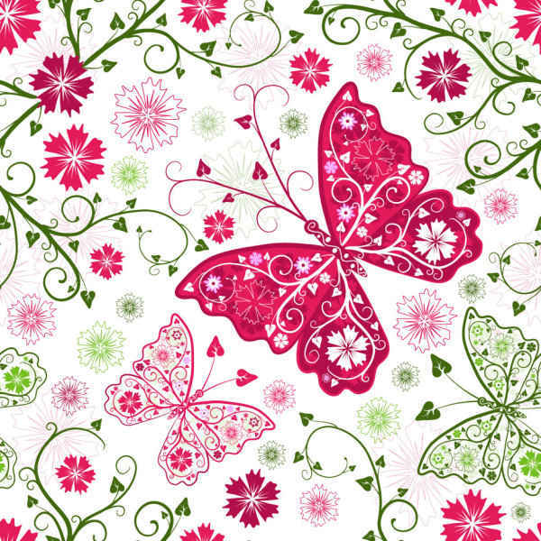 600x600 Free Butterfly Pattern Background Files, Vectors Graphics